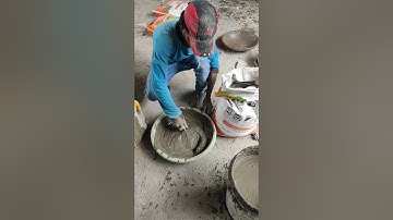 Mixing of Block jointing mortar