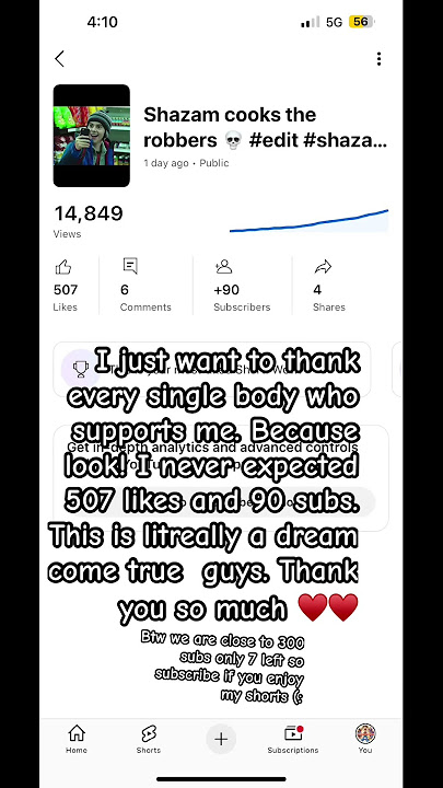 Thank you so so so so so much (: #thankyou #500 #300 #subscribe #shorts  #truedialogue