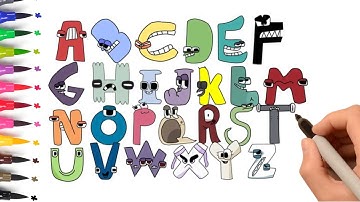 Learn Alphabet Lore A-Z Step by Step | Drawing and Coloring Tutorial | Educational Drawing For Kids