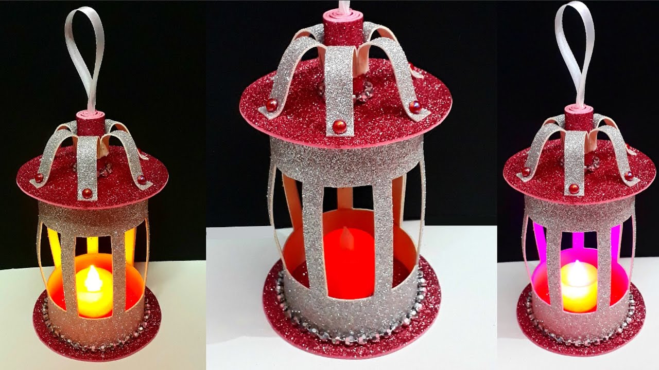 DIYLantern/Tealight holder made from foam sheet at home DIY home