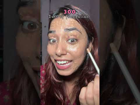 300 dots of Foundation Challenge😱#funny #makeup #makeupchallenge #challenge #funnychallenge #comedy