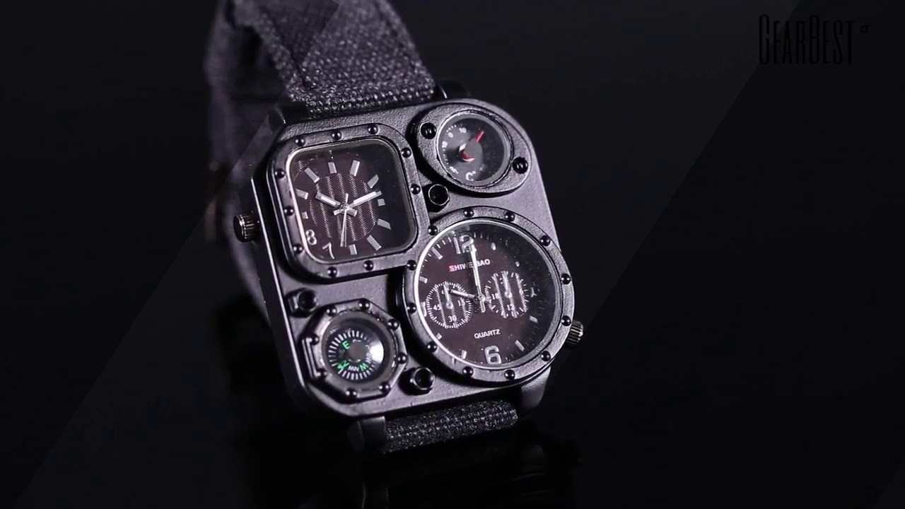 Shiweibao J1169 Compass Dual-Movement Male Quartz Watch