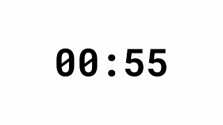 55 Second Countdown Timer -  White Background