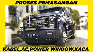 PROSES PEMASANGAN KABEL,AC,KACA,DAN POWER WINDOW PADA MOBIL CHEVROLET C50