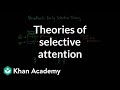 Theories of selective attention  processing the environment  mcat  khan academy