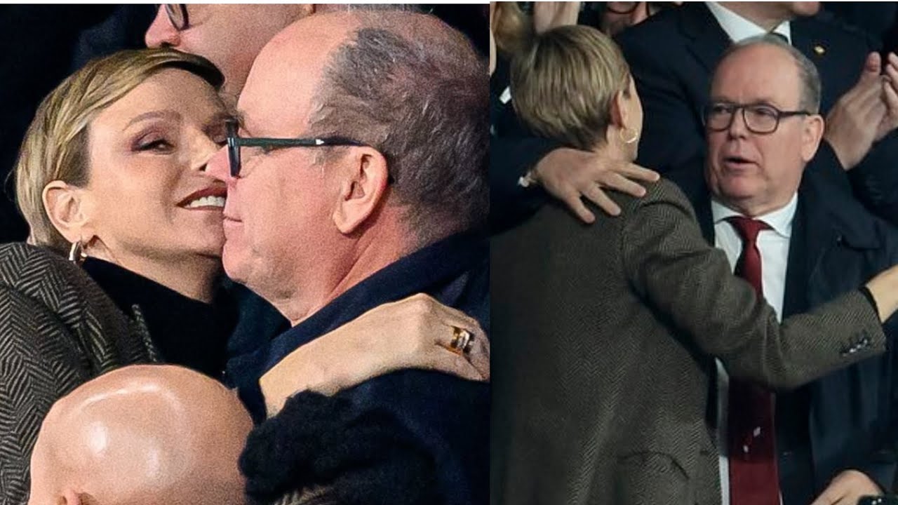 Princess Charlene and Prince Albert Share Rare PDA Moment During Rugby
