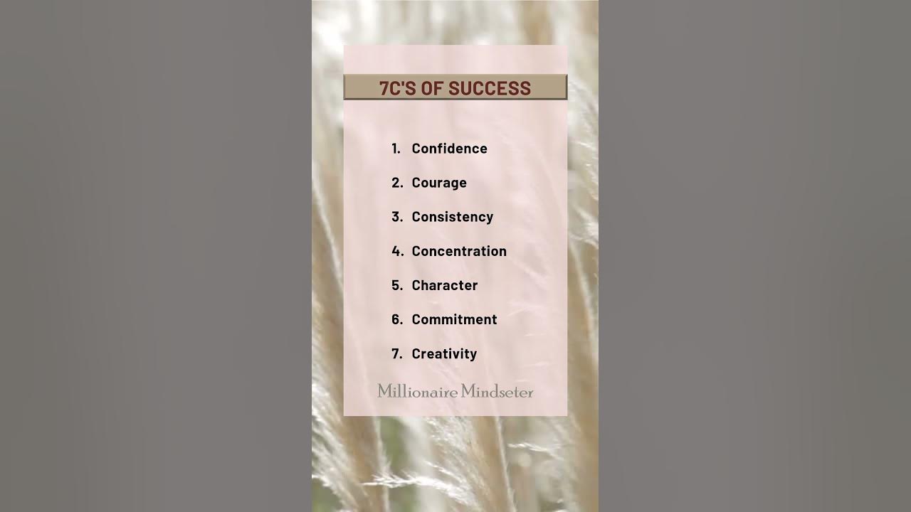 7C'S OF SUCCESS - YouTube