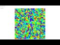 Radix sort, 1000 elements, Hilbert rainbow style