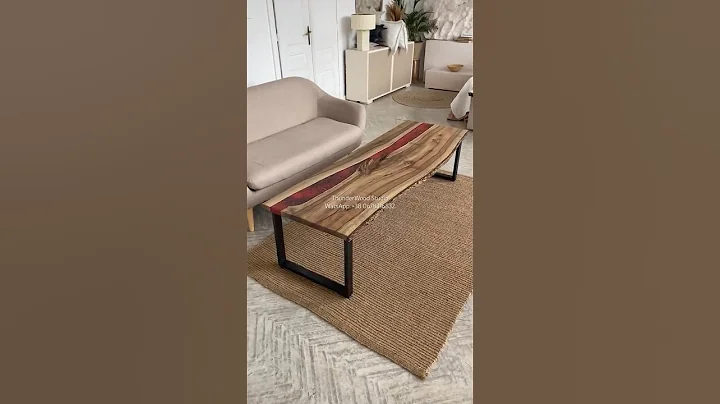 Red River Epoxy Resin Table, Coffee Table,  Live Edge Dining Table, Dining Epoxy Table, River Table