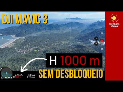 DJI Mavic 3 drone at 1000m altitude in test flight without unlocking.