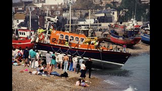 Hastings RNLI Lifeboat Launch June 1990