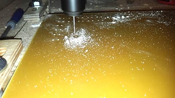 Drilling PCB on homemade CNC milling machine