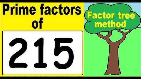 Prime factors of 215. Prime factor decomposition of 215. Factor tree method.