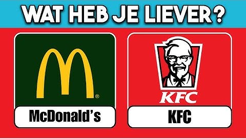 WAT HEB JE LIEVER? FASTFOOD EDITIE!🍕🍟🤤