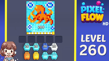 Pixel Flow Level 260 Solution Walkthrough