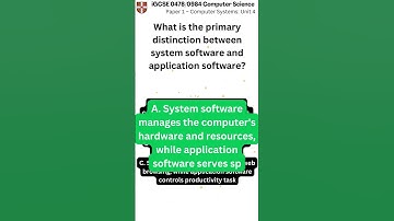 iGCSE Computer Science 0478 0984 Paper 1 Unit 4 q001 v1