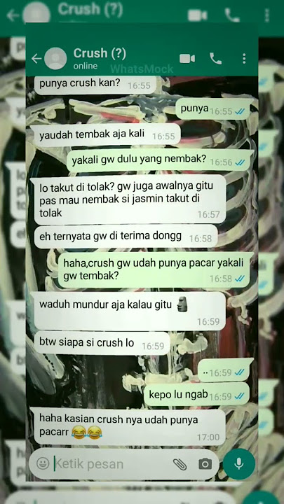 ' Haha kasian crush nya udah punya pacar '  | Fake chat | #pov#whatsmock #ifake #beranda