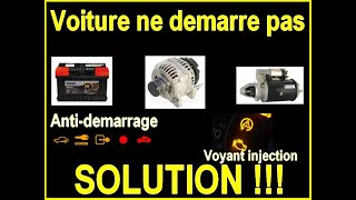 🔵🔵Voiture qui ne démarre pas !!! Plusieurs causes !!! Tuto, Astuce, solution !!! Panne !!! 🚗🔵🔵