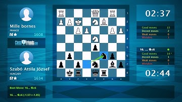 Chess Game Analysis: Mille bornes - Szabó Attila József, 0-1 (By ChessFriends.com)