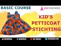 Class 13 kids petticoat cutting methods  tailoring coursebasic  jini fashions