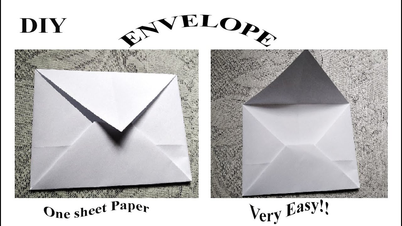 How To Make Envelope Using One Sheet Of Paper? | Easy Envelope Tutorial ...