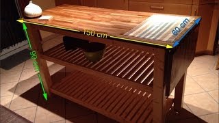 DIY Kitchen Island Easy way to build a kitchen island 150cm long, 60cm wide, 90cm high.