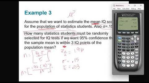 Section 7.2 (part 2) | Estimating a Population Mean