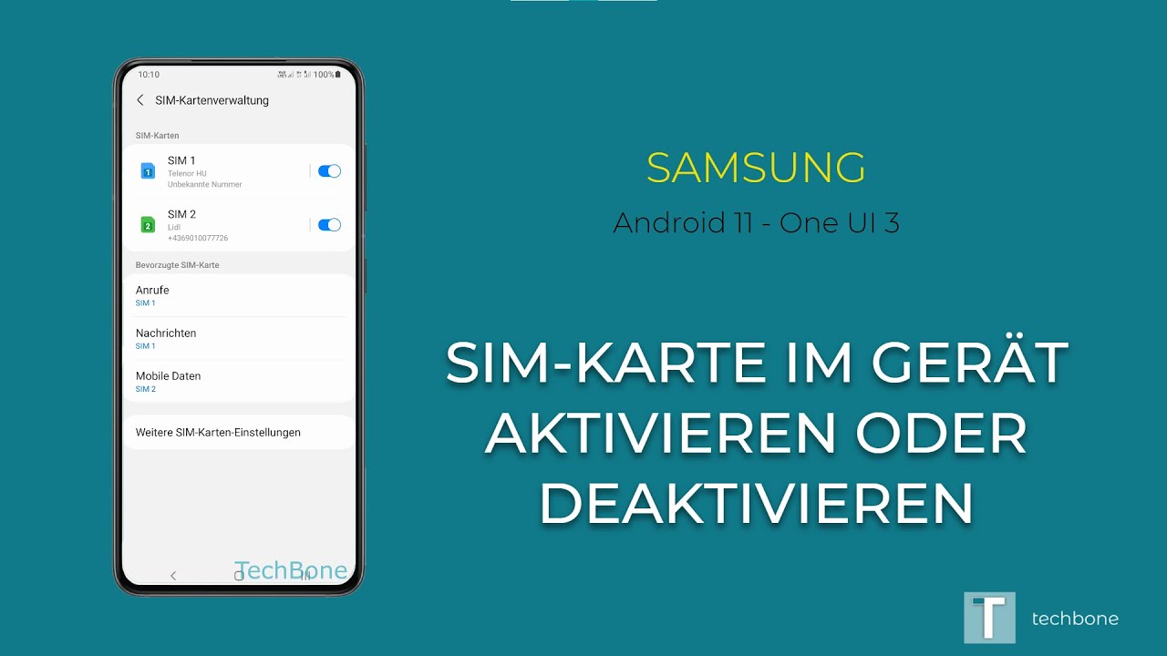  Update SIM-Karte aktivieren/deaktivieren - Samsung [Android 11 - One UI 3]