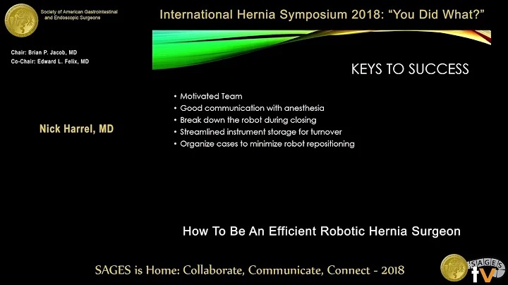 How to be an efficient robotic hernia surgeon