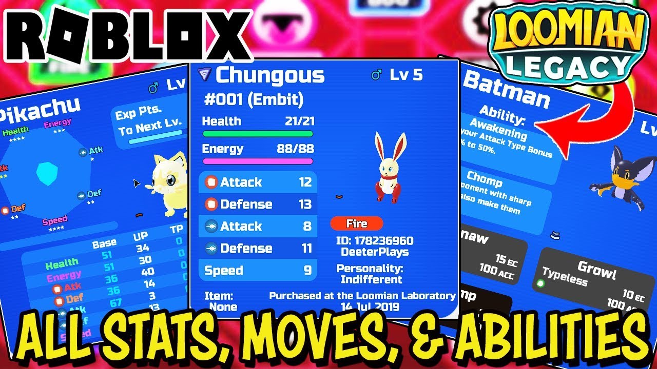 All Loomian Legacy Starter Abilities Moves Stats And Training