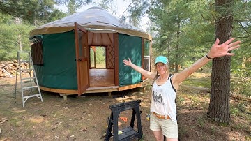 Building a Yurt in the Woods- START TO FINISH