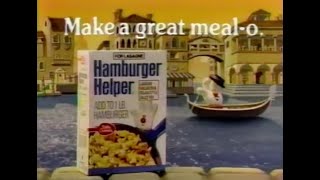 Hamburger Helper Venice Commercial Make A Great Mealo usa 1986