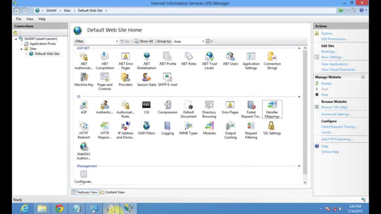 install iis web server  php and dotnet windows 7 windows 8 Vista web server php and net