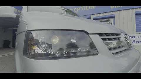 VW T5 Headlights Black DRL LED Audi Style 2003-2010