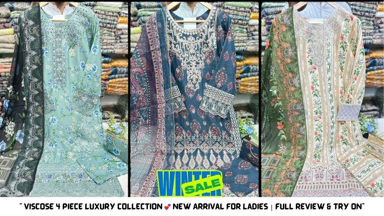 “Silk Viscose 4 Piece Luxury Collection 💕 New Arrival for Ladies | Full Review & Try On”