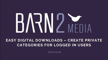 Easy Digital Downloads - Create Private Categories