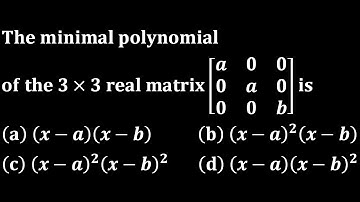 13 minimal polynomial in linear algebra cuet pg mathematics 2023 entrance exam