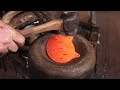 Forging cat head chest handles  blacksmithing