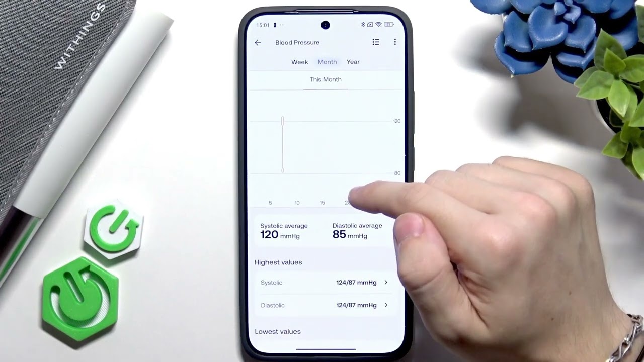 WITHINGS BPM Coreで血圧履歴を確認する方法 - YouTube