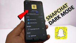 Snapchat Dark Mode Enable Trick For Android 2021  Enable Dark Mode On Snapchat Latest Trick 2021