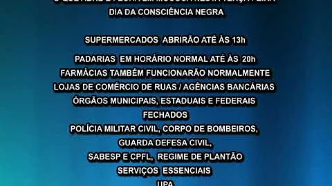 O que abre neste feriado da consciência negra?