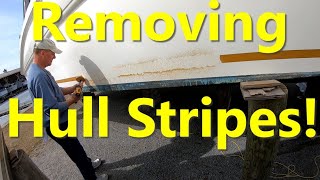Removing Our Boat's Hull Stripes. Did I mess It Up???