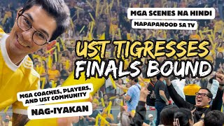 UST GOLDEN TIGRESSES FINALS BOUND! Mga hindi nakita on TV, coaches nag-iyakan | Carlo Guevara Vlogs