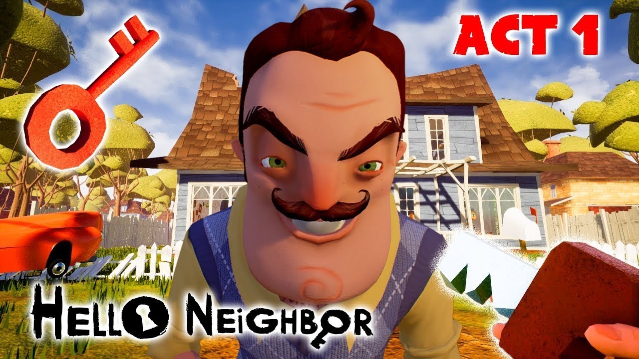 Hello Neighbor Act 1 Gameplay | The Mystery Begins 🏠🔑