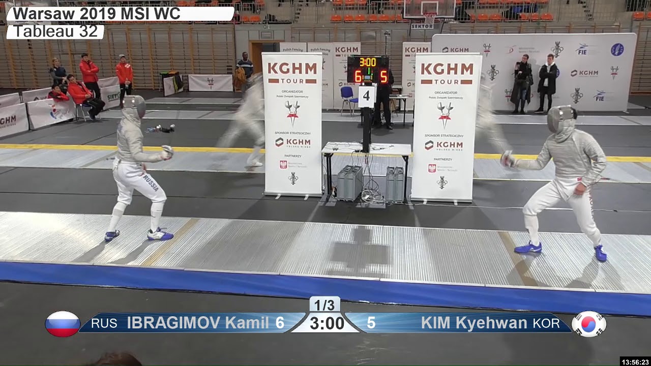 2019 163 T16 06 M S Individual Warsaw POL WC BLUE KIM KOR vs IBRAGIMOV RUS