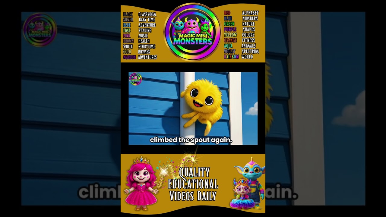 The Itsy Bitsy Monster Spider | Perseverance & Courage | Magic Mini Monsters | 