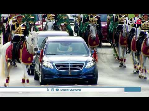 مراسم استقبال جلالة السلطان هيثم بن طارق المعظم لفخامة الرئيس رجب طي ب أردوغان رئيس جمهورية تركيا