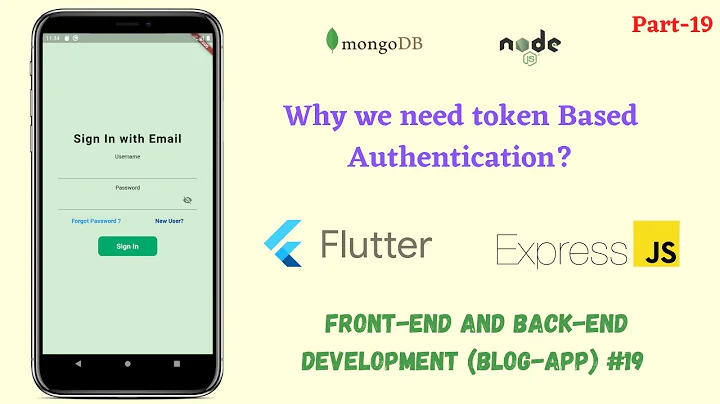 Flutter: What is a token based authentication? and how to store token securely || #19