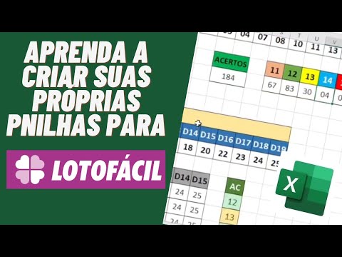 APRENDA COMO FAZER DO ZERO UMA PLANILHA DE 19 DEZENAS PARA LOTOFÁCIL QUE GARANTE 14 PONTOS