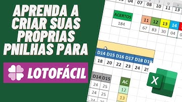 APRENDA COMO FAZER DO ZERO UMA PLANILHA DE 19 DEZENAS PARA LOTOFÁCIL QUE GARANTE 14 PONTOS